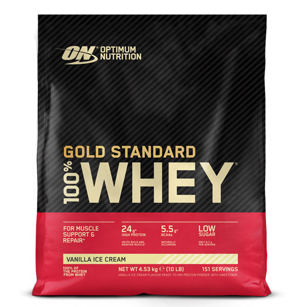 Optimum Nutrition GOLD STANDARD 100% WHEY Protein 4540 g Beutel günstig kaufen bei FitnessWebshop !