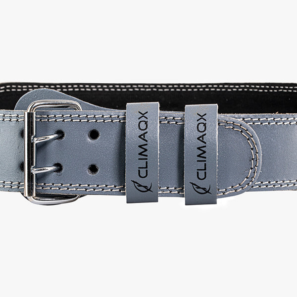 Climaqx POWER BELT Grau aus Leder günstig kaufen bei FitnessWebshop ! 