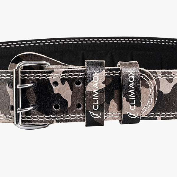 Climaqx POWER BELT White Camouflage aus Leder günstig kaufen bei FitnessWebshop ! 