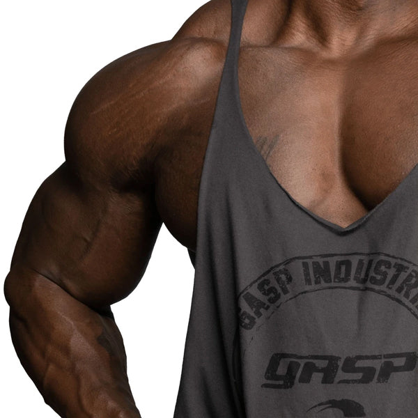 GASP STRINGER TANK TOP Grey günstig kaufen bei FitnessWebshop !