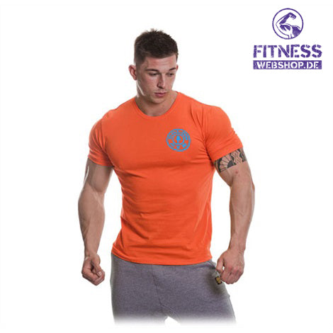 Gold&#39;s Gym BASIC LEFT BREAST T-SHIRT Orange günstig kaufen bei FitnessWebshop !