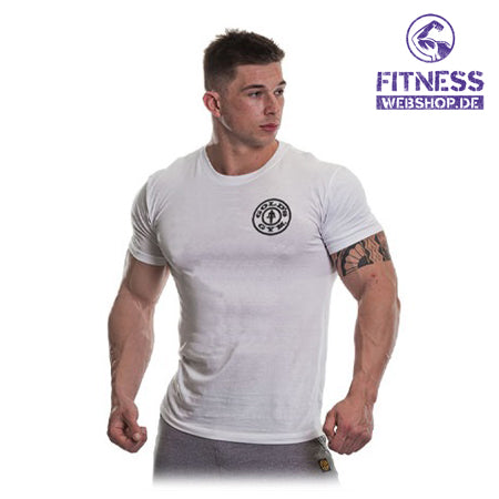 Gold&#39;s Gym BASIC LEFT BREAST T-SHIRT White günstig kaufen bei FitnessWebshop !